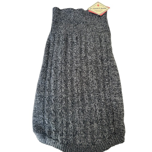 St. Johns Bark Gray Dog Sweater - Stylish Vest, Size Large - Picture 1 of 8